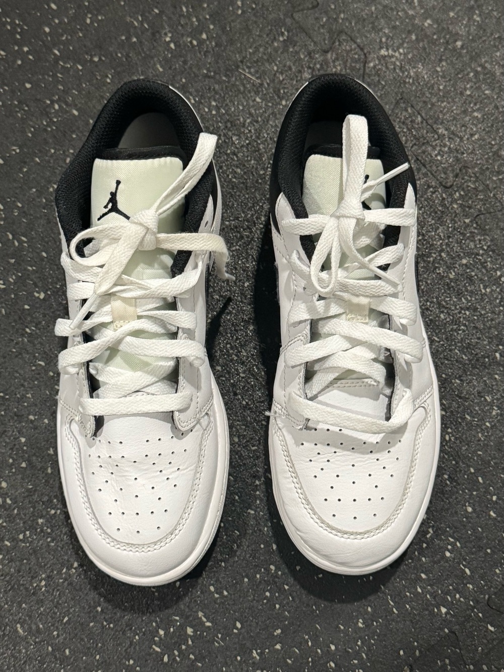 Jordan Kids' White and Black Low-Top Sneakers
